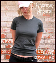 American Apparel Womens Jersey T-shirts 2102 Wholesale Blank T-shirts